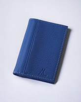 Premium Blue Leather Card Holder Wallet - Ali Leather