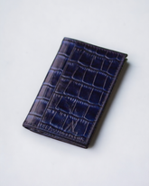 Premium Blue Leather Card Holder Wallet - Ali Leather