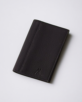 Premium Black Matte Leather Card Holder Wallet - Ali Leather