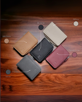 Cash and Card Wallet with Zipper – Premium Leather - Ali Leather